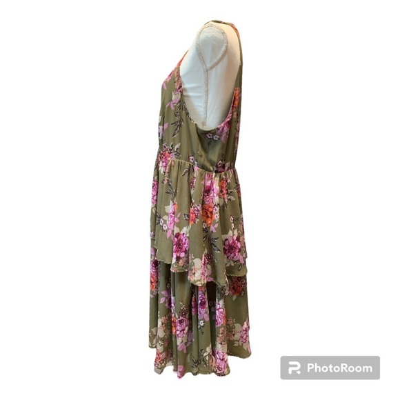 Torrid Chiffon Tiered Ruffle Dress Size 1 - Picture 3 of 8